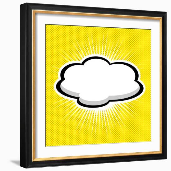 Speech Bubble Pop-Art Style-jirawatp-Framed Art Print