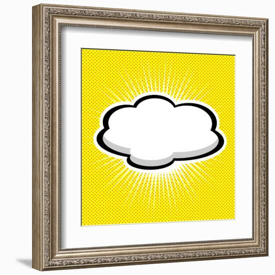 Speech Bubble Pop-Art Style-jirawatp-Framed Art Print