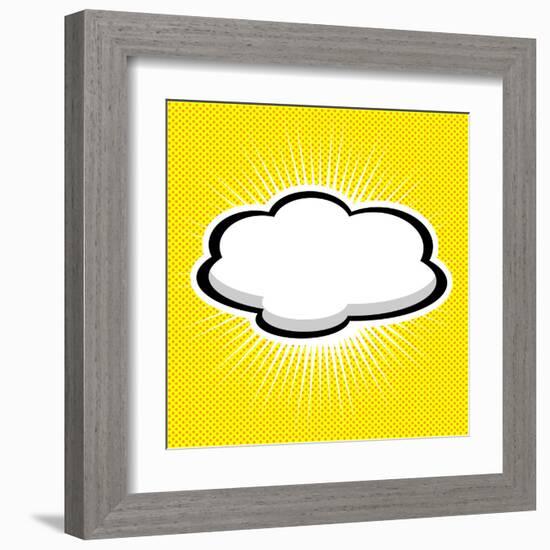 Speech Bubble Pop-Art Style-jirawatp-Framed Art Print