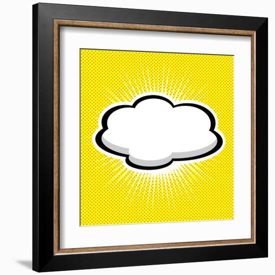 Speech Bubble Pop-Art Style-jirawatp-Framed Art Print