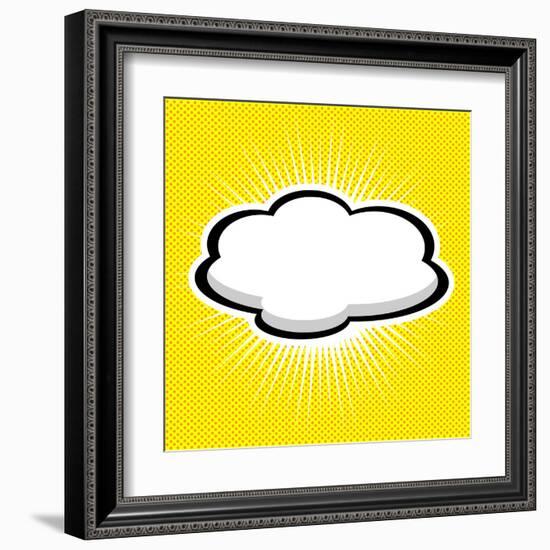 Speech Bubble Pop-Art Style-jirawatp-Framed Art Print