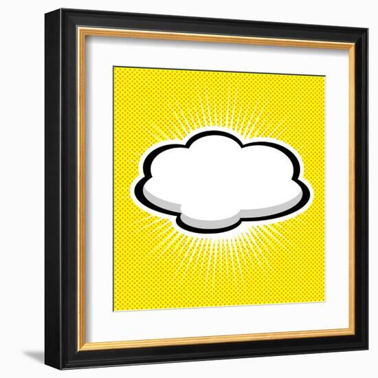 Speech Bubble Pop-Art Style-jirawatp-Framed Art Print