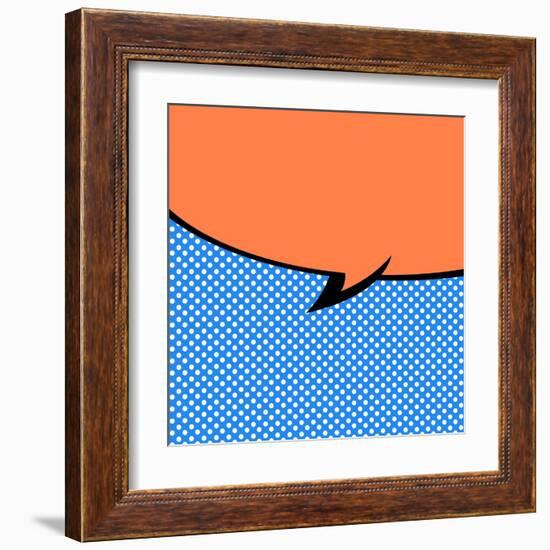 Speech Bubble Pop-Art Style-jirawatp-Framed Art Print