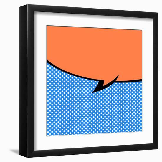 Speech Bubble Pop-Art Style-jirawatp-Framed Art Print