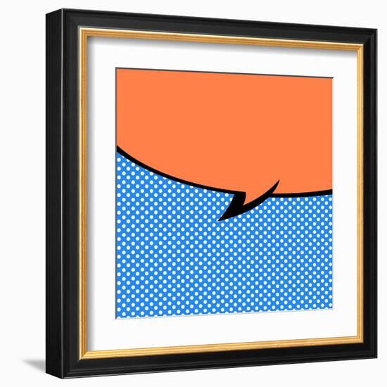 Speech Bubble Pop-Art Style-jirawatp-Framed Art Print