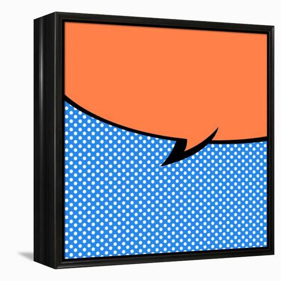 Speech Bubble Pop-Art Style-jirawatp-Framed Stretched Canvas