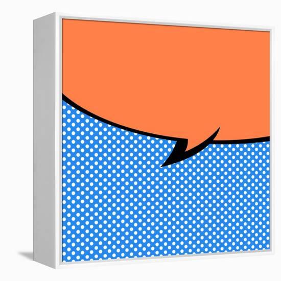 Speech Bubble Pop-Art Style-jirawatp-Framed Stretched Canvas