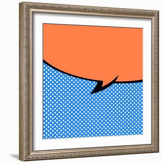 Speech Bubble Pop-Art Style-jirawatp-Framed Art Print