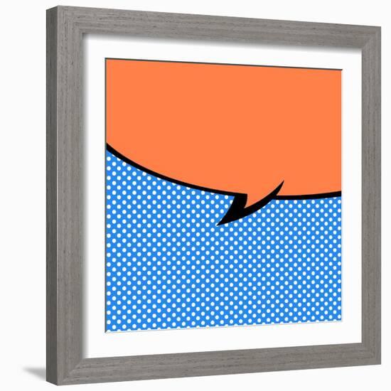 Speech Bubble Pop-Art Style-jirawatp-Framed Art Print