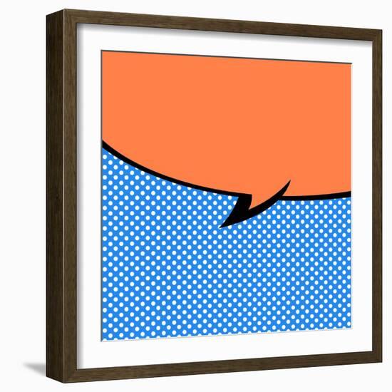 Speech Bubble Pop-Art Style-jirawatp-Framed Art Print