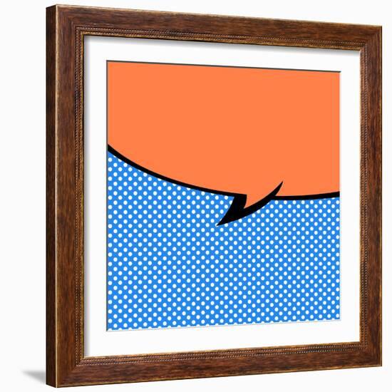 Speech Bubble Pop-Art Style-jirawatp-Framed Art Print