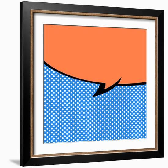 Speech Bubble Pop-Art Style-jirawatp-Framed Art Print