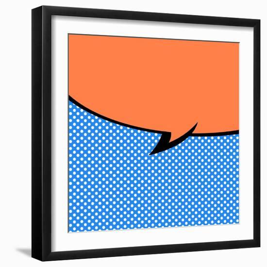 Speech Bubble Pop-Art Style-jirawatp-Framed Art Print