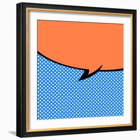 Speech Bubble Pop-Art Style-jirawatp-Framed Art Print