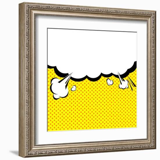 Speech Bubble Pop-Art Style-jirawatp-Framed Art Print