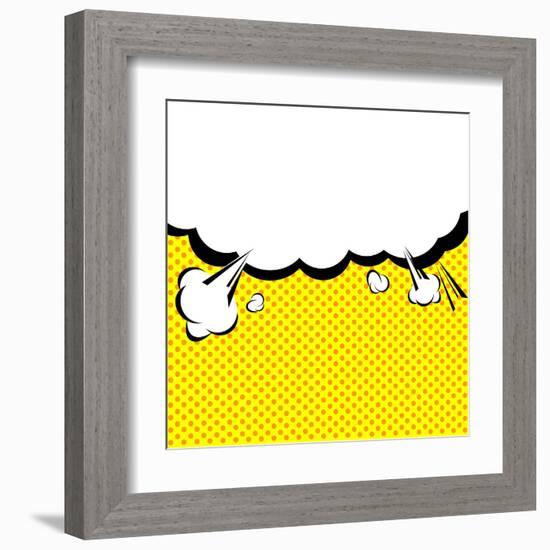 Speech Bubble Pop-Art Style-jirawatp-Framed Art Print