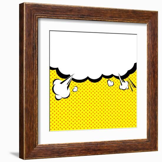 Speech Bubble Pop-Art Style-jirawatp-Framed Art Print