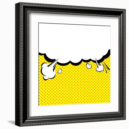 Speech Bubble Pop-Art Style-jirawatp-Framed Art Print