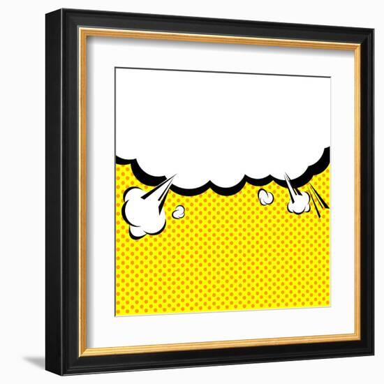 Speech Bubble Pop-Art Style-jirawatp-Framed Art Print