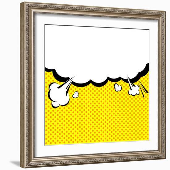 Speech Bubble Pop-Art Style-jirawatp-Framed Art Print