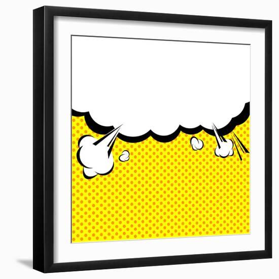 Speech Bubble Pop-Art Style-jirawatp-Framed Art Print