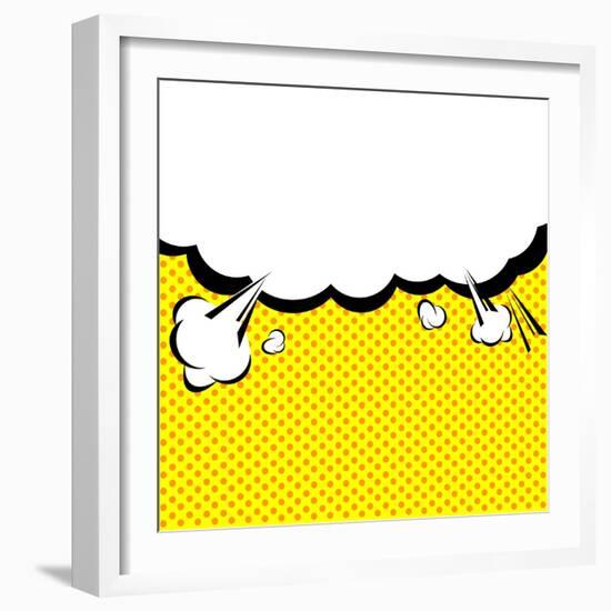 Speech Bubble Pop-Art Style-jirawatp-Framed Art Print