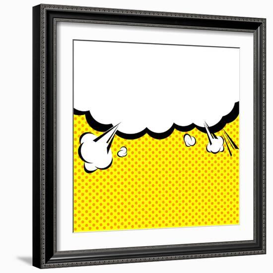 Speech Bubble Pop-Art Style-jirawatp-Framed Art Print