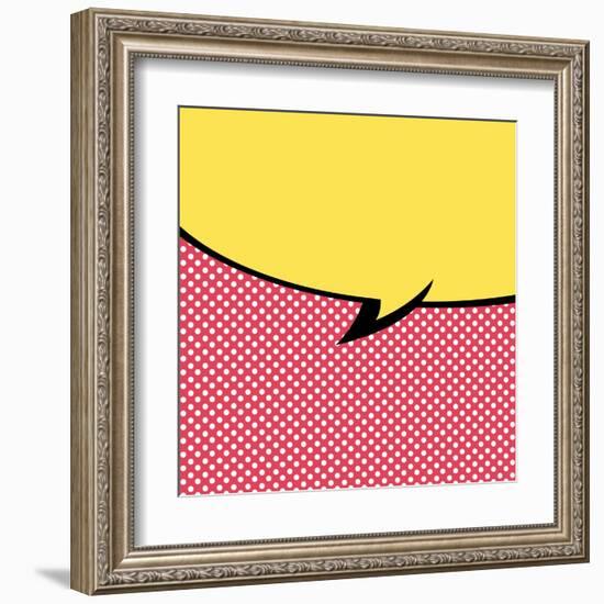 Speech Bubble Pop-Art Style-jirawatp-Framed Art Print