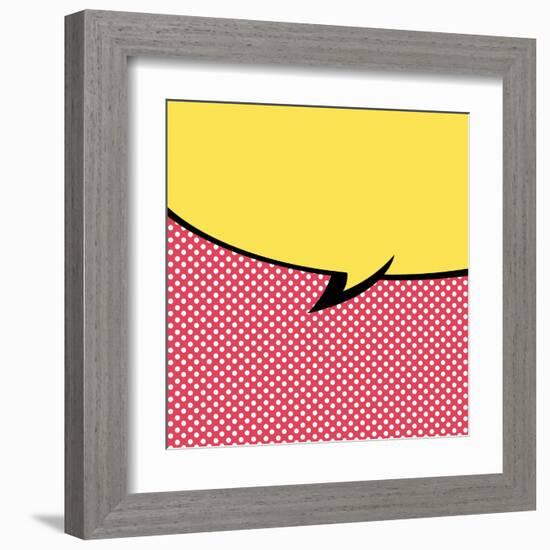 Speech Bubble Pop-Art Style-jirawatp-Framed Art Print