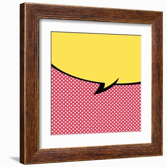 Speech Bubble Pop-Art Style-jirawatp-Framed Art Print