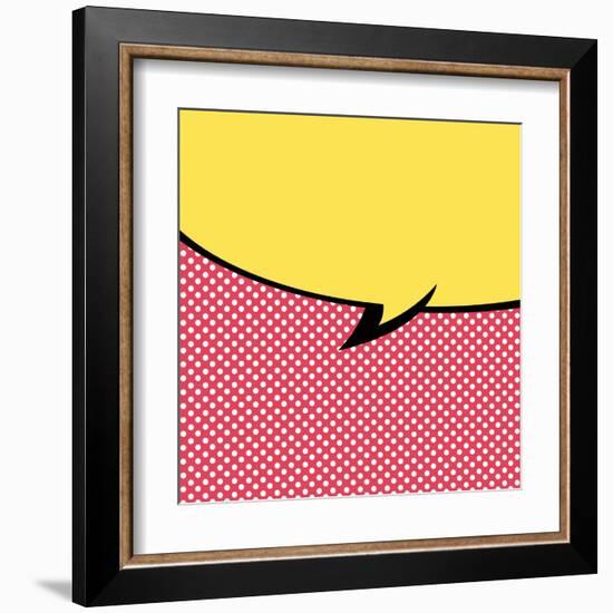 Speech Bubble Pop-Art Style-jirawatp-Framed Art Print