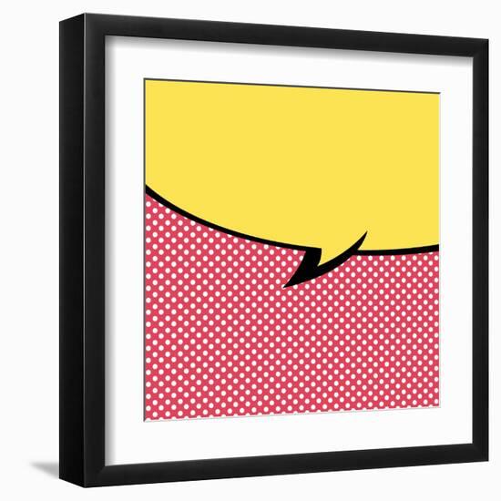 Speech Bubble Pop-Art Style-jirawatp-Framed Art Print