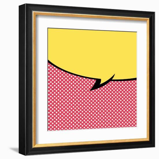 Speech Bubble Pop-Art Style-jirawatp-Framed Art Print