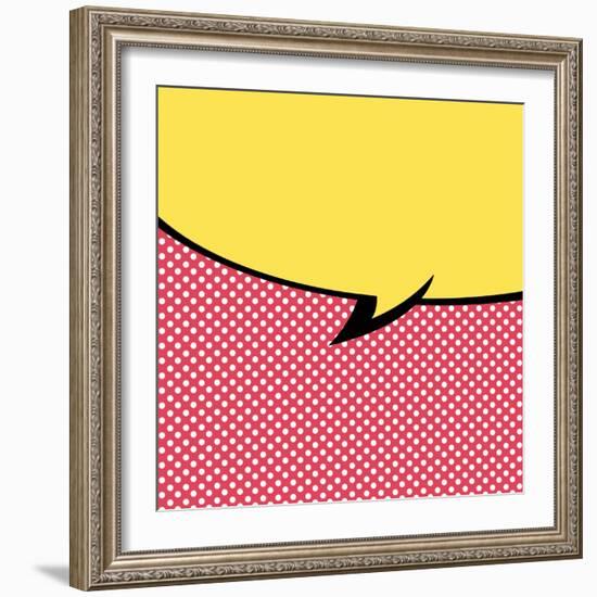 Speech Bubble Pop-Art Style-jirawatp-Framed Art Print