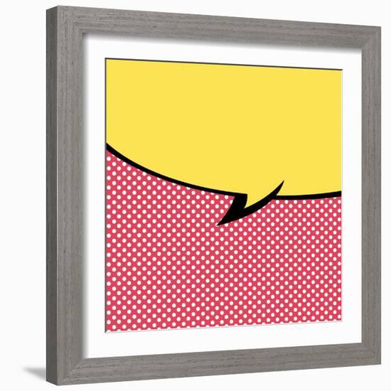 Speech Bubble Pop-Art Style-jirawatp-Framed Art Print