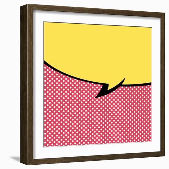 Speech Bubble Pop-Art Style-jirawatp-Framed Art Print