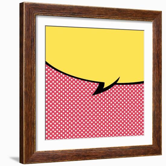 Speech Bubble Pop-Art Style-jirawatp-Framed Art Print