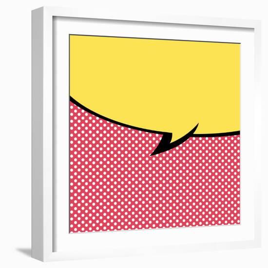 Speech Bubble Pop-Art Style-jirawatp-Framed Art Print