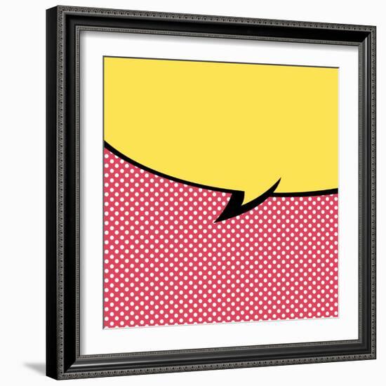 Speech Bubble Pop-Art Style-jirawatp-Framed Art Print