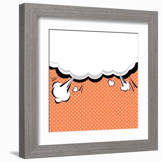 Speech Bubble Pop-Art Style-jirawatp-Framed Art Print