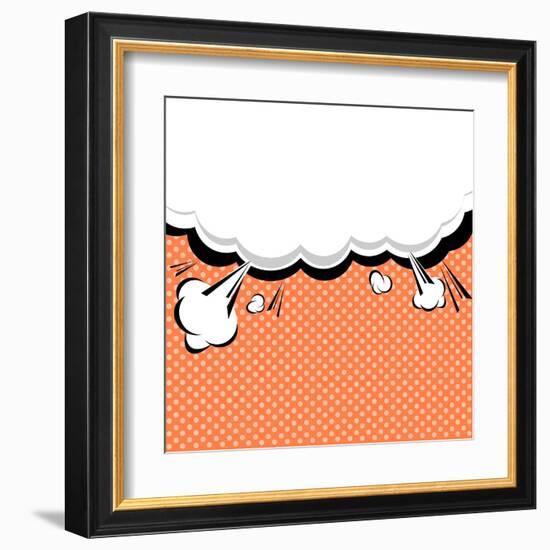 Speech Bubble Pop-Art Style-jirawatp-Framed Art Print