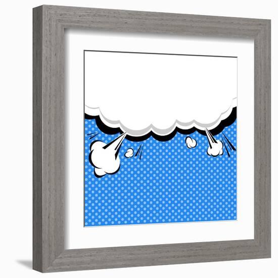 Speech Bubble Pop-Art Style-jirawatp-Framed Art Print