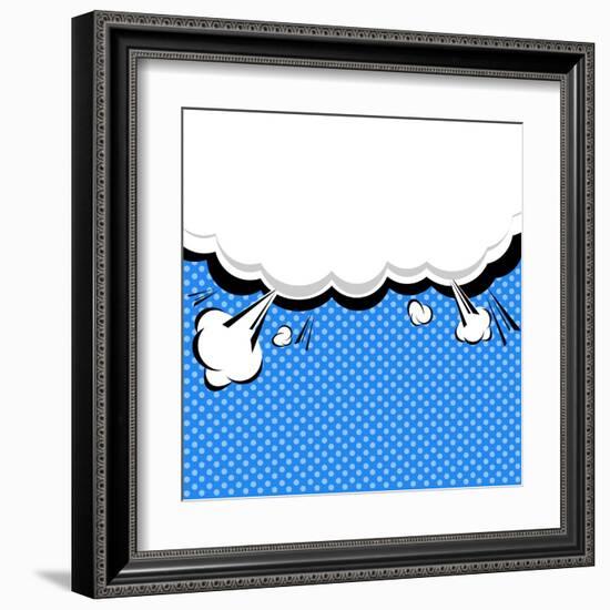 Speech Bubble Pop-Art Style-jirawatp-Framed Art Print