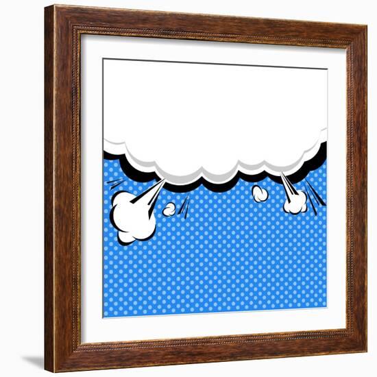 Speech Bubble Pop-Art Style-jirawatp-Framed Art Print