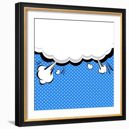 Speech Bubble Pop-Art Style-jirawatp-Framed Art Print