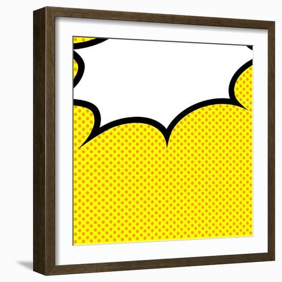 Speech Bubble Pop-Art Style-jirawatp-Framed Art Print