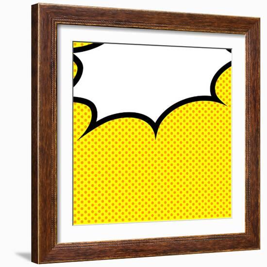 Speech Bubble Pop-Art Style-jirawatp-Framed Art Print