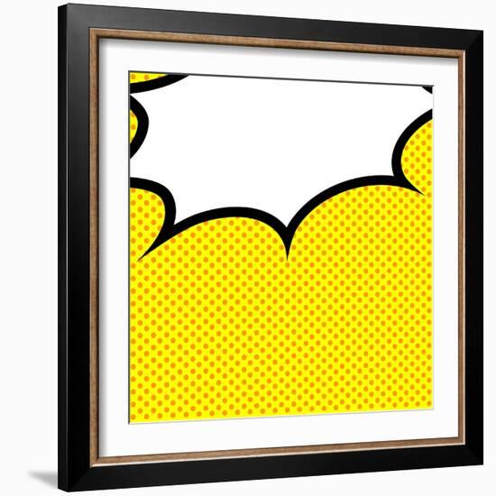 Speech Bubble Pop-Art Style-jirawatp-Framed Art Print