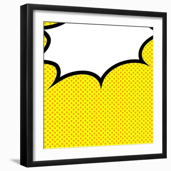 Speech Bubble Pop-Art Style-jirawatp-Framed Art Print