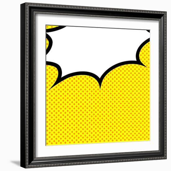 Speech Bubble Pop-Art Style-jirawatp-Framed Art Print